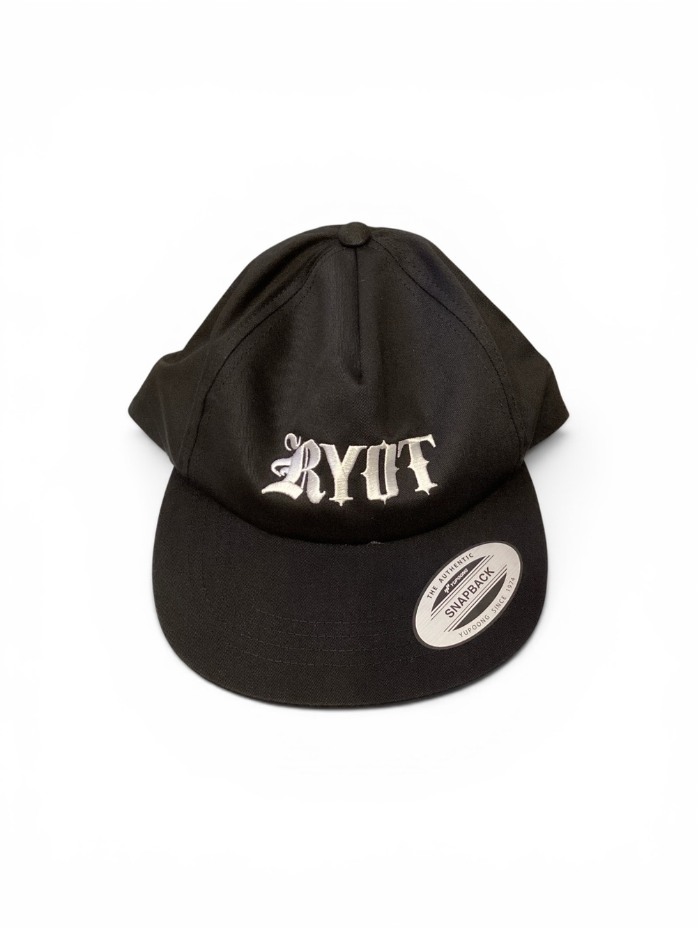 The Classics Black Cap with White  Woven RYOT  Label